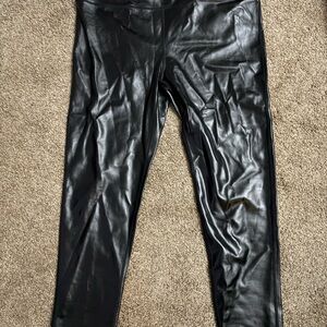 Black Faux Leather Leggings